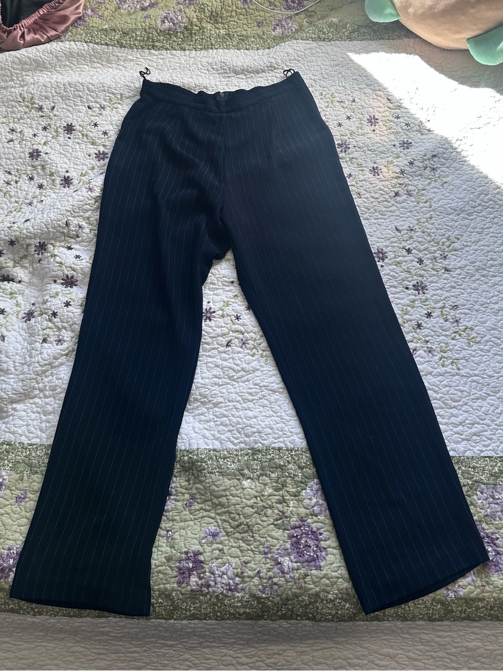Women’s Navy Pinstripe Dress Pants